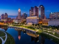 A beautiful drone view of Columbus, Ohio